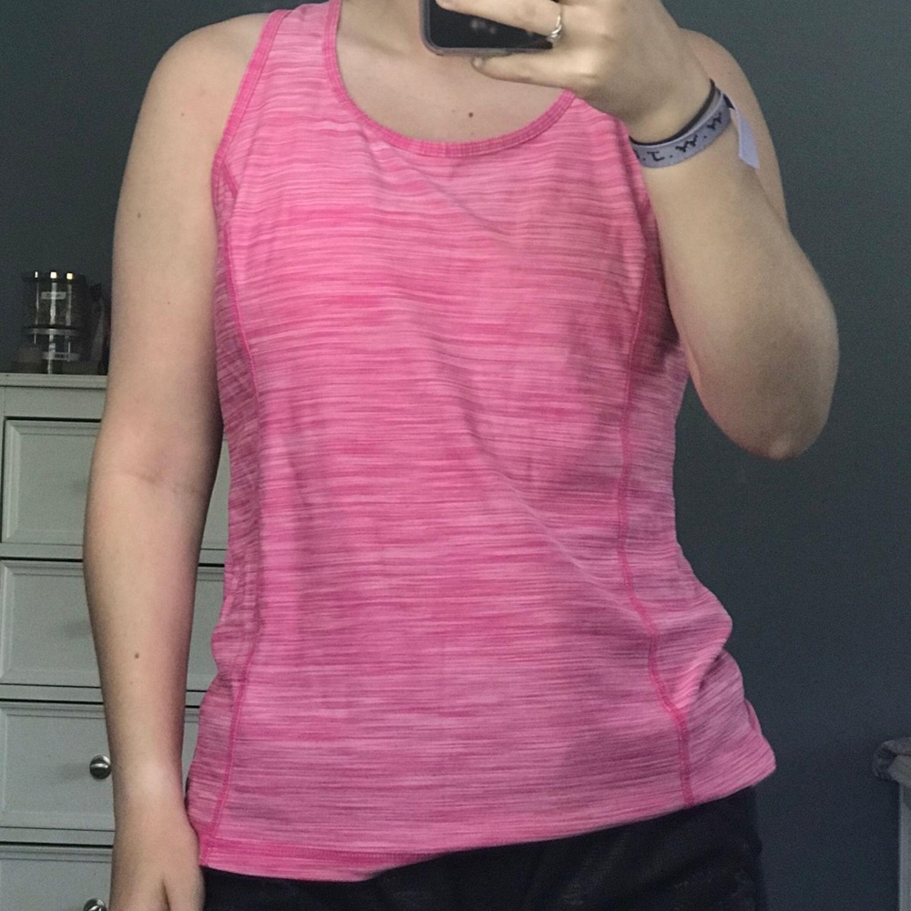 Pink razor back tank